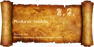 Moduna Hedda névjegykártya